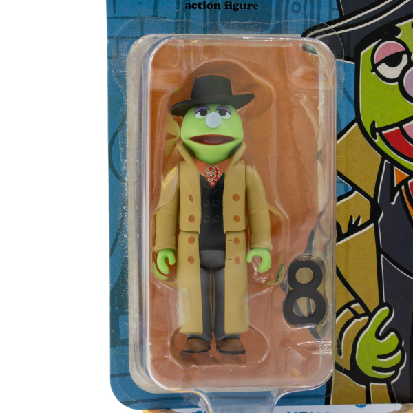 Schlemihl Sesamstraße Actionfigur (Lefty the Salesman) – Nahaufnahme Frontansicht in Originalverpackung